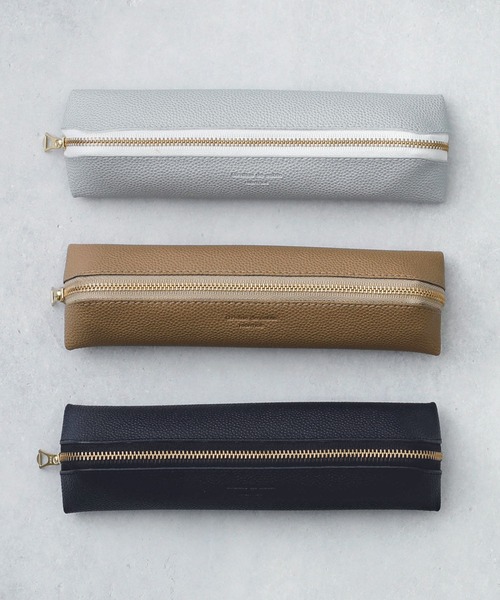 HIGHTIDE（ハイタイド）の「Grains de sable サーブル ファスナーペンケース ポーチ 筆箱（ステーショナリー・レディース・グレー/ネイビー/キャメル・FREE）」の3枚目の写真