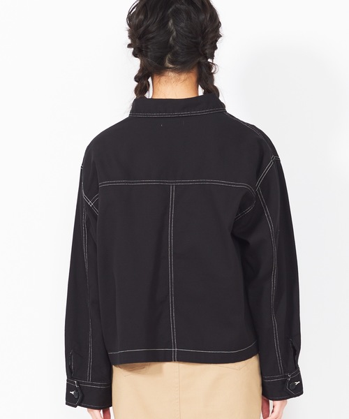 WEGO（ウィゴー）の「WEGO/BIGポケットクロップドシャツ（シャツ/ブラウス・レディース・カーキ/ベージュ/ブラック・FREE）」の12枚目の写真