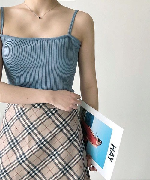 urge：（アージコロン ）の「【URGE：】☆CanCam掲載アイテム☆ レーヨンリブキャミソール（キャミソール・レディース・ブラック/ベージュ/ブラウン/オフホワイト/ピンク/イエロー/ブルー/ライトグリーン・FREE/SMALL/MEDIUM/LARGE）」の15枚目の写真