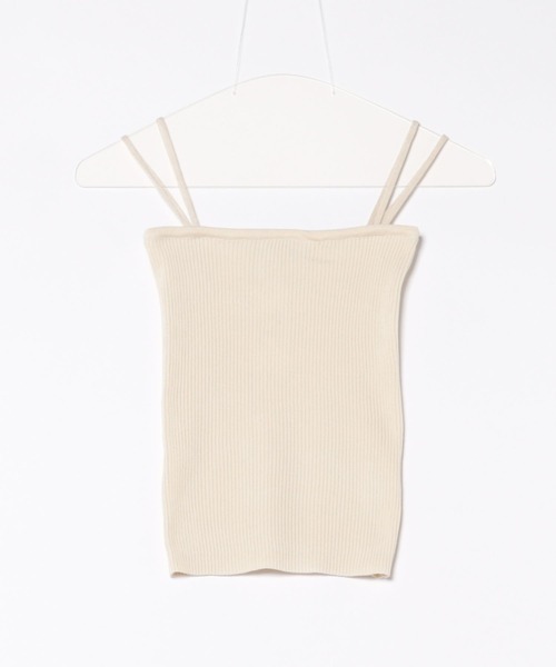 urge：（アージコロン ）の「【URGE：】☆CanCam掲載アイテム☆ レーヨンリブキャミソール（キャミソール・レディース・ブラック/ベージュ/ブラウン/オフホワイト/ピンク/イエロー/ブルー/ライトグリーン・FREE/SMALL/MEDIUM/LARGE）」の12枚目の写真