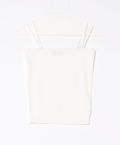 urge：（アージコロン ）の「【URGE：】☆CanCam掲載アイテム☆ レーヨンリブキャミソール（キャミソール・レディース・ブラック/ベージュ/ブラウン/オフホワイト/ピンク/イエロー/ブルー/ライトグリーン・FREE/SMALL/MEDIUM/LARGE）」の9枚目の写真