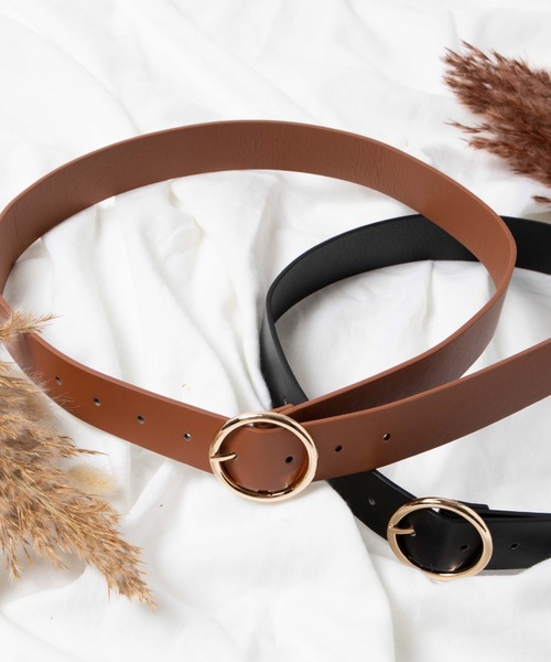 WEGO（ウィゴー）の「WEGO/リングカラーフェイクレザーベルト（ベルト・レディース・ブラック/キャメル・FREE）」の5枚目の写真