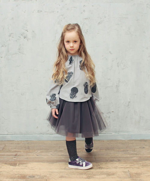Rora(ローラ)の「カラン チュニックT(2color)(Tシャツ/カットソー・キッズ・グレー/マスタード・110cm/100cm/120cm/130cm/140cm/90cm)」の7枚目の写真
