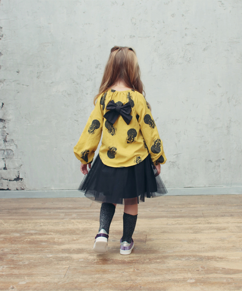 Rora(ローラ)の「カラン チュニックT(2color)(Tシャツ/カットソー・キッズ・グレー/マスタード・110cm/100cm/120cm/130cm/140cm/90cm)」の10枚目の写真