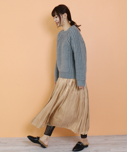 CHARM BERRY TIC（チャームベリーチック）の「ストライプレース柄レギンス（レギンス/スパッツ・レディース・ブラック/ブラウン/テラコッタ・S-M）」の7枚目の写真