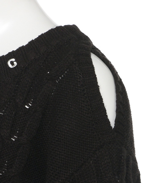 Lovetoxic ラブトキシック のファッション ワンピース 肩開きニット長袖ワンピース ワンピース ワンピース セール