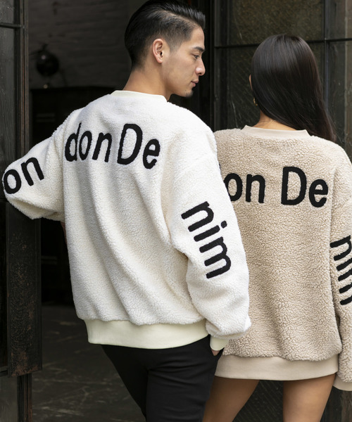 London Denim(ロンドンデニム)の「ユニセックス もこもこ シェルパボア フリース / オーバーサイズ プルオーバー ビッグサイズ トレーナー(スウェット・メンズ・ブラック/ベージュ/オフホワイト/グリーン/カーキ/モカ/ネイビー/チャコールグレー・48/50)」の2枚目の写真