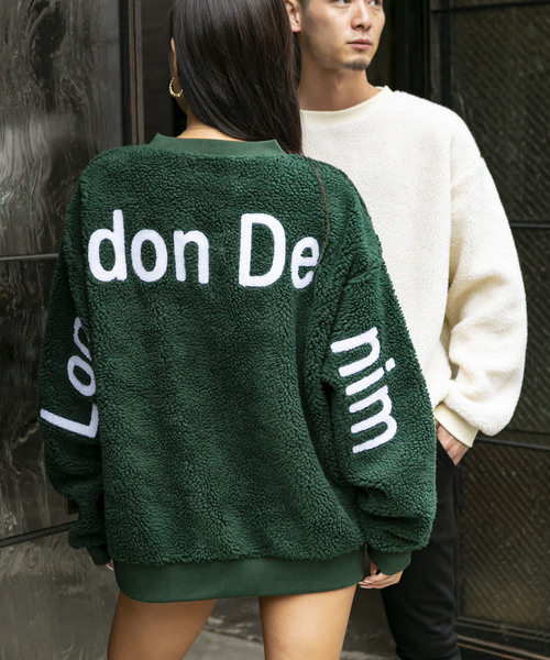 London Denim(ロンドンデニム)の「ユニセックス もこもこ シェルパボア フリース / オーバーサイズ プルオーバー ビッグサイズ トレーナー(スウェット・メンズ・ブラック/ベージュ/オフホワイト/グリーン/カーキ/モカ/ネイビー/チャコールグレー・48/50)」の7枚目の写真