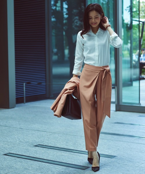 セール Go To Outfit Max タックビジネスオフィススーツパンツ スーツパンツ Ruirue Boutique ルイルエブティック のファッション通販 Zozotown