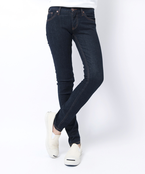 X-girl(エックスガール)の「HEART POCKET SKINNY JEANS(デニムパンツ・レディース・ブラック/インディゴブルー/ライトインディゴブルー・26inch/27inch/24inch/25inch)」の15枚目の写真
