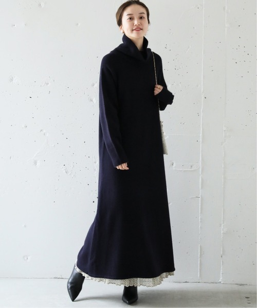IENA BIGニットワンピース 定価2万 ボーダー 大人綺麗めカジュアル F