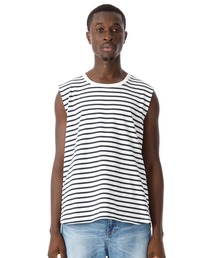 Cadet Sleeveless Border Tee / スリーブレスボーダートップ