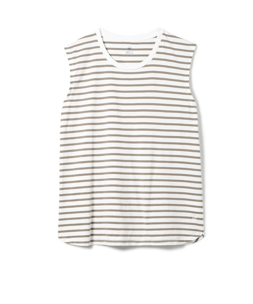 DAILY STANDARD by SANDINISTA(デイリースタンダードバイサンディニスタ)の「Cadet Sleeveless Border Tee / スリーブレスボーダートップ(Tシャツ/カットソー・メンズ・ホワイト×ブラック/ホワイト系その他/ホワイト×ネイビー・SMALL/MEDIUM/LARGE/X-LARGE/X-SMALL)」の16枚目の写真
