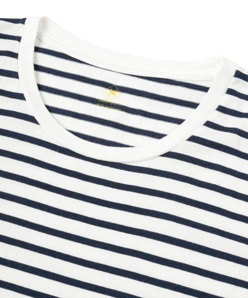 DAILY STANDARD by SANDINISTA(デイリースタンダードバイサンディニスタ)の「Cadet Sleeveless Border Tee / スリーブレスボーダートップ(Tシャツ/カットソー・メンズ・ホワイト×ブラック/ホワイト系その他/ホワイト×ネイビー・SMALL/MEDIUM/LARGE/X-LARGE/X-SMALL)」の18枚目の写真