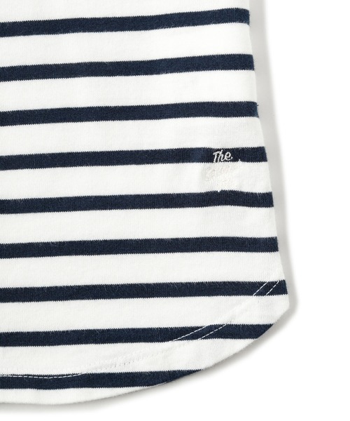 DAILY STANDARD by SANDINISTA(デイリースタンダードバイサンディニスタ)の「Cadet Sleeveless Border Tee / スリーブレスボーダートップ(Tシャツ/カットソー・メンズ・ホワイト×ブラック/ホワイト系その他/ホワイト×ネイビー・SMALL/MEDIUM/LARGE/X-LARGE/X-SMALL)」の19枚目の写真