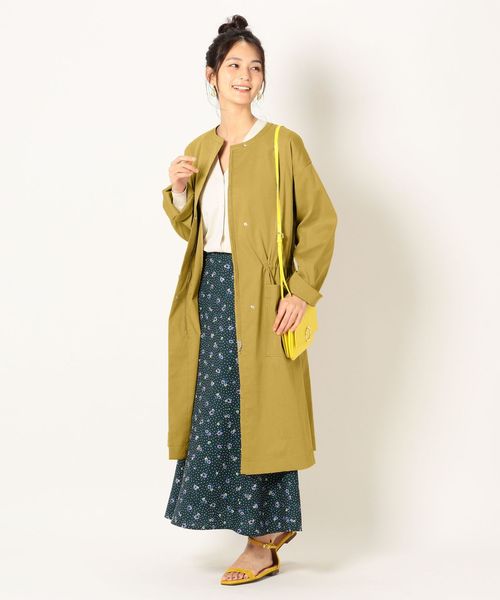 SHIPS any（シップス エニィ）の「SHIPS any:ノーカラーコート◇（その他アウター・レディース・ライトブルー/ベージュ/イエロー・40/38/36）」の3枚目の写真