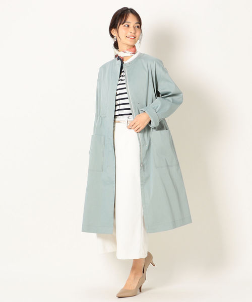 SHIPS any（シップス エニィ）の「SHIPS any:ノーカラーコート◇（その他アウター・レディース・ライトブルー/ベージュ/イエロー・40/38/36）」の5枚目の写真