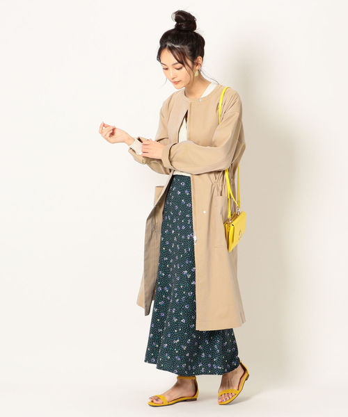 SHIPS any（シップス エニィ）の「SHIPS any:ノーカラーコート◇（その他アウター・レディース・ライトブルー/ベージュ/イエロー・40/38/36）」の7枚目の写真