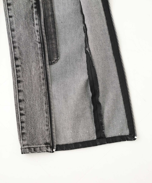 JOHN LAWRENCE SULLIVAN（ジョンローレンスサリバン）の「【JOHN LAWRENCE SULLIVAN】ブリーチデニムジップパンツ/2A008-0320-15（デニムパンツ・メンズ・ブラック/グレー・44/46/48）」の5枚目の写真