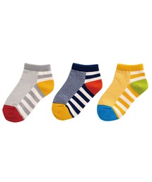 stample | ボーダー切替え　アンクルソックス ３P(ソックス/靴下)