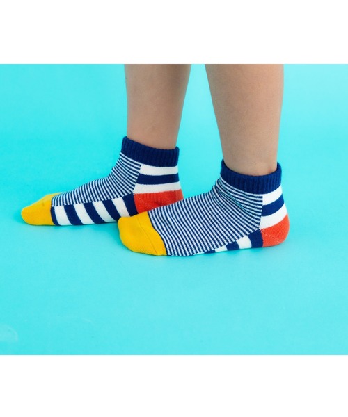 stample(スタンプル)の「ボーダー切替え アンクルソックス 3P(ソックス/靴下・キッズ・A・LL/S/M/L)」の3枚目の写真