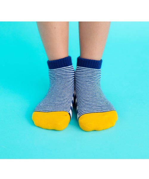 stample(スタンプル)の「ボーダー切替え アンクルソックス 3P(ソックス/靴下・キッズ・A・LL/S/M/L)」の2枚目の写真