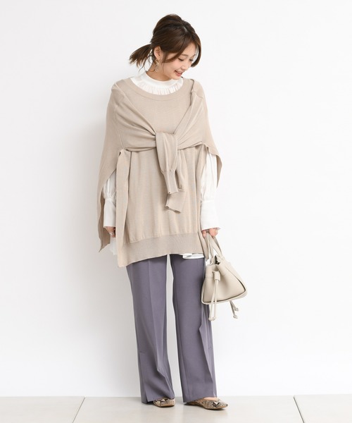 DouDou(ドゥドゥ)の「シアー2WAY袖ボリュームブラウス(シャツ/ブラウス・レディース・オフホワイト/ピンクベージュ/ベージュ系その他/ブラック・FREE)」の18枚目の写真