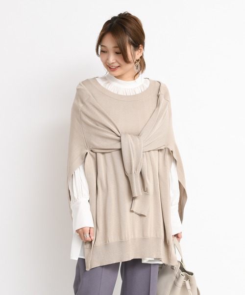 DouDou(ドゥドゥ)の「シアー2WAY袖ボリュームブラウス(シャツ/ブラウス・レディース・オフホワイト/ピンクベージュ/ベージュ系その他/ブラック・FREE)」の19枚目の写真