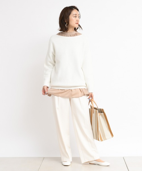 DouDou(ドゥドゥ)の「シアー2WAY袖ボリュームブラウス(シャツ/ブラウス・レディース・オフホワイト/ピンクベージュ/ベージュ系その他/ブラック・FREE)」の10枚目の写真