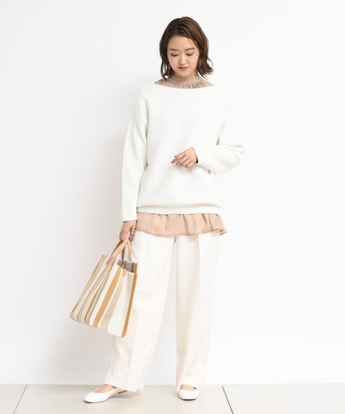 DouDou(ドゥドゥ)の「シアー2WAY袖ボリュームブラウス(シャツ/ブラウス・レディース・オフホワイト/ピンクベージュ/ベージュ系その他/ブラック・FREE)」の21枚目の写真