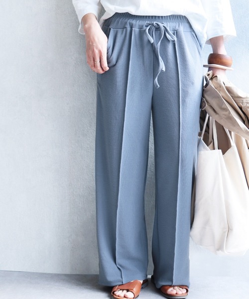 reca（レカ）の「大人のリラックスパンツ（その他パンツ・レディース・ブラック/ベージュ/ブルー/グリーン系その他/ライトグレー/アイボリー・FREE）」の6枚目の写真