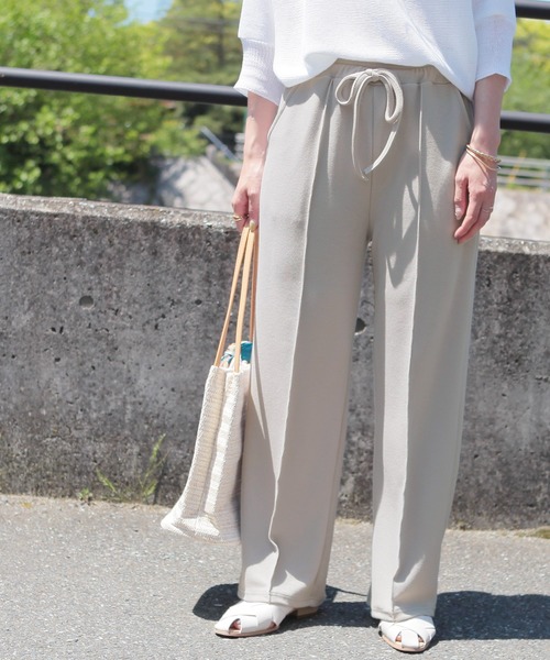 reca（レカ）の「大人のリラックスパンツ（その他パンツ・レディース・ブラック/ベージュ/ブルー/グリーン系その他/ライトグレー/アイボリー・FREE）」の3枚目の写真