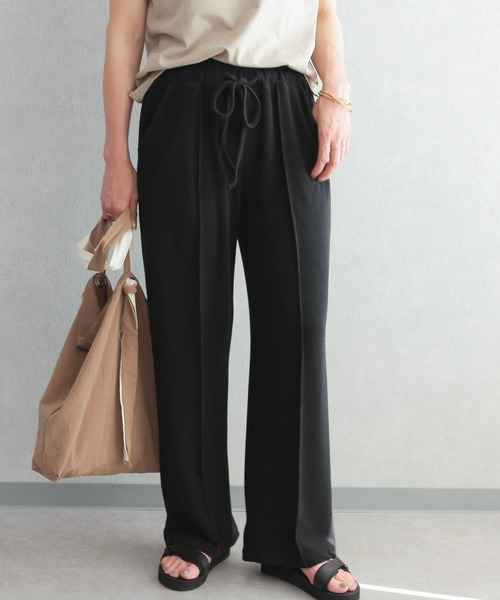 reca（レカ）の「大人のリラックスパンツ（その他パンツ・レディース・ブラック/ベージュ/ブルー/グリーン系その他/ライトグレー/アイボリー・FREE）」の2枚目の写真