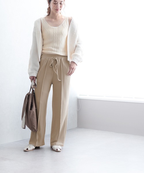 reca（レカ）の「大人のリラックスパンツ（その他パンツ・レディース・ブラック/ベージュ/ブルー/グリーン系その他/ライトグレー/アイボリー・FREE）」の11枚目の写真