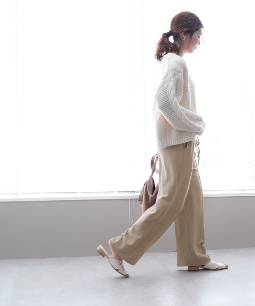 reca（レカ）の「大人のリラックスパンツ（その他パンツ・レディース・ブラック/ベージュ/ブルー/グリーン系その他/ライトグレー/アイボリー・FREE）」の10枚目の写真