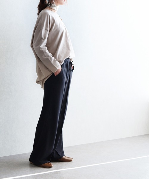 reca（レカ）の「大人のリラックスパンツ（その他パンツ・レディース・ブラック/ベージュ/ブルー/グリーン系その他/ライトグレー/アイボリー・FREE）」の8枚目の写真