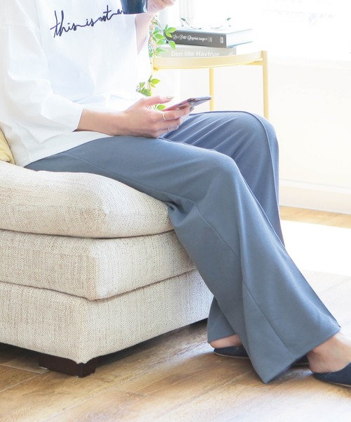 reca（レカ）の「大人のリラックスパンツ（その他パンツ・レディース・ブラック/ベージュ/ブルー/グリーン系その他/ライトグレー/アイボリー・FREE）」の16枚目の写真