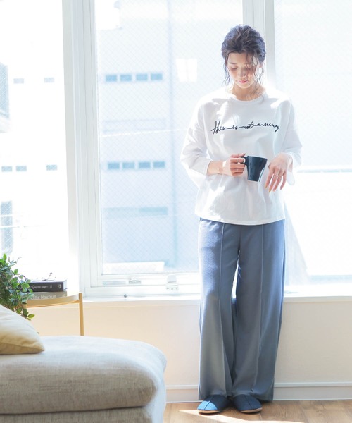 reca（レカ）の「大人のリラックスパンツ（その他パンツ・レディース・ブラック/ベージュ/ブルー/グリーン系その他/ライトグレー/アイボリー・FREE）」の15枚目の写真