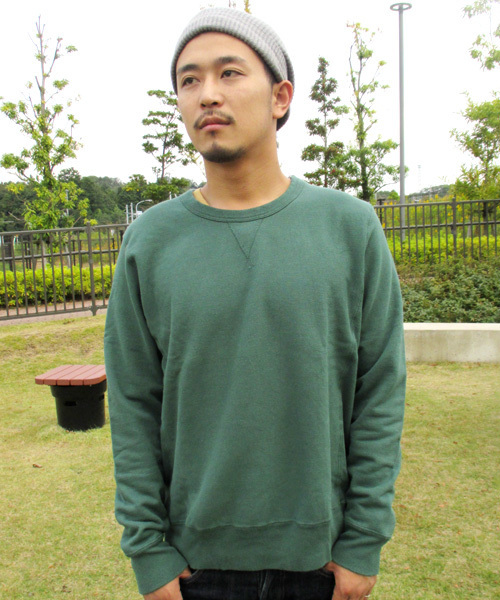 Denime(ドゥニーム)の「BASIC SWEAT CREW NECK(スウェット・メンズ・ネイビー/グレー/グリーン・LARGE/SMALL/MEDIUM)」の1枚目の写真