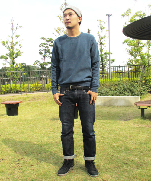 Denime(ドゥニーム)の「BASIC SWEAT CREW NECK(スウェット・メンズ・ネイビー/グレー/グリーン・LARGE/SMALL/MEDIUM)」の13枚目の写真