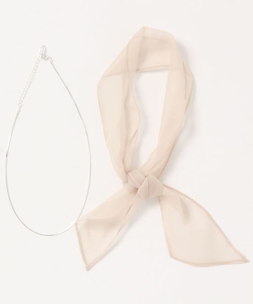 LOWRYS FARM（ローリーズファーム）の「２Ｐシフォン＊ショートネックレス　879792（ネックレス・レディース・ゴールド/シルバー・FREE）」の2枚目の写真