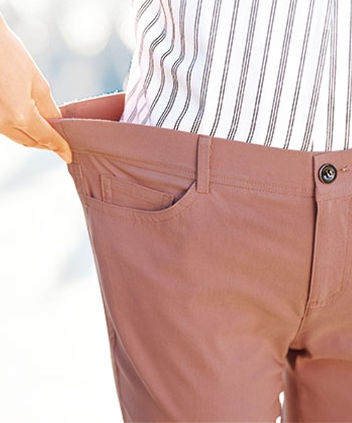 BELLUNA PLUS(ベルーナ)の「ストレッチ麻入りアンクルパンツ股下61cm(その他パンツ・レディース・ネイビー/オリーブ/グレー系その他/ライトベージュ/グリーン/モカ/カーキ/スモークピンク・SMALL/MEDIUM/LARGE/X-LARGE)」の22枚目の写真