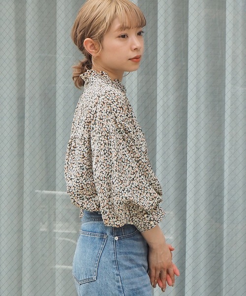tiptop（ティップトップ）の「[2021SS新色登場]キラキラ釦袖タックブラウス（シャツ/ブラウス・レディース・ブラック/オフホワイト/サックスブルー/ライトグリーン/A/B・FREE）」の19枚目の写真