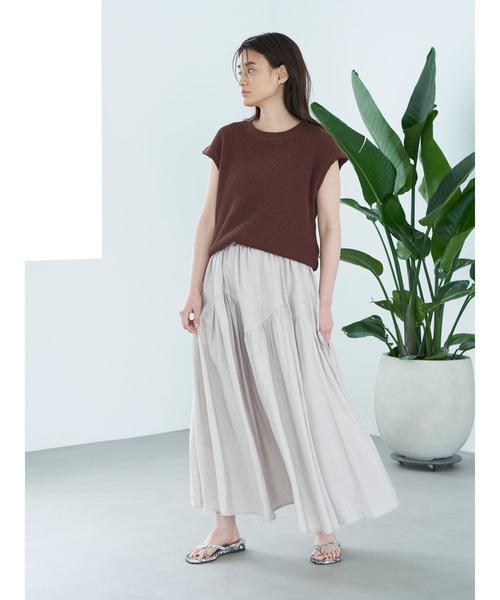 AMERICAN HOLIC（アメリカンホリック）の「ジグザグギャザーロングスカート　＊〇（スカート・レディース・モカ/カーキ/ブラック/グレイッシュベージュ・FREE）」の12枚目の写真