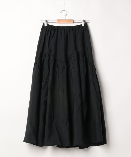 AMERICAN HOLIC（アメリカンホリック）の「ジグザグギャザーロングスカート　＊〇（スカート・レディース・モカ/カーキ/ブラック/グレイッシュベージュ・FREE）」の6枚目の写真