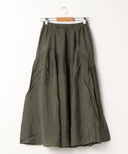 AMERICAN HOLIC（アメリカンホリック）の「ジグザグギャザーロングスカート　＊〇（スカート・レディース・モカ/カーキ/ブラック/グレイッシュベージュ・FREE）」の9枚目の写真