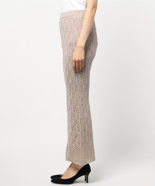 notch.（ノッチ）の「透かし編みニットパンツ（その他パンツ・レディース・ベージュ/オフホワイト・TM/M）」の3枚目の写真