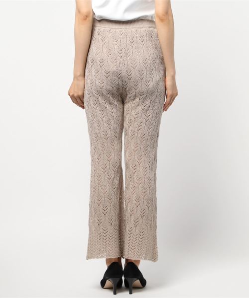 notch.（ノッチ）の「透かし編みニットパンツ（その他パンツ・レディース・ベージュ/オフホワイト・TM/M）」の4枚目の写真