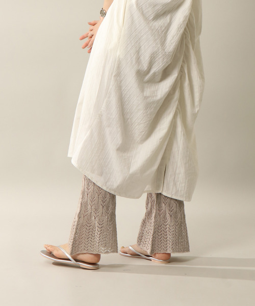 notch.（ノッチ）の「透かし編みニットパンツ（その他パンツ・レディース・ベージュ/オフホワイト・TM/M）」の8枚目の写真
