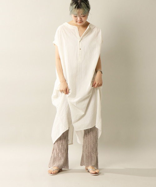 notch.（ノッチ）の「透かし編みニットパンツ（その他パンツ・レディース・ベージュ/オフホワイト・TM/M）」の9枚目の写真